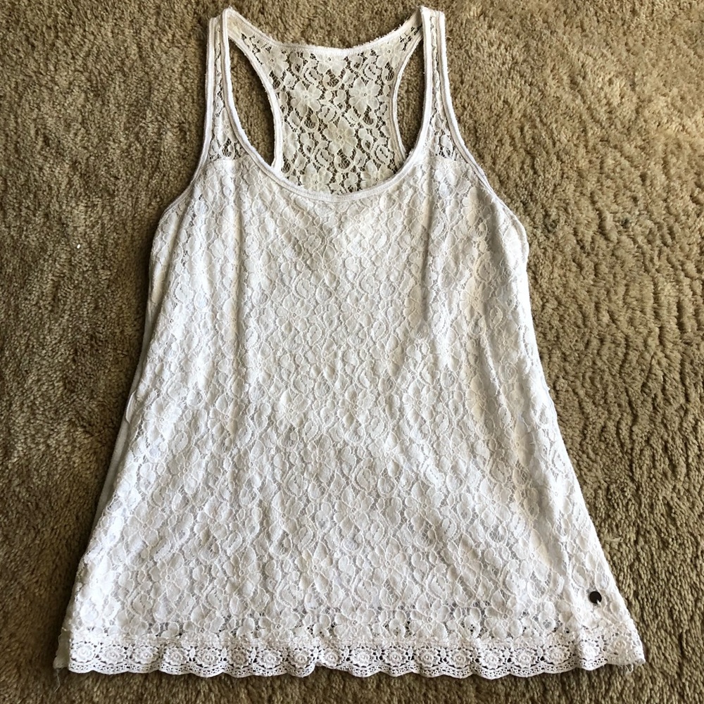 White lace tank Abercrombie and Fitch